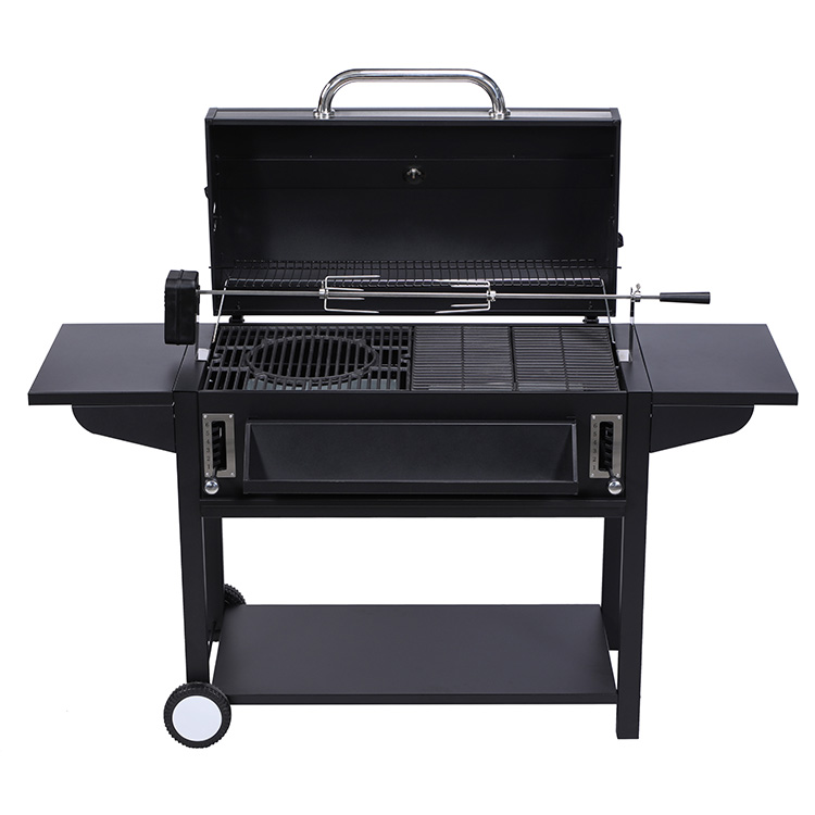 Deluxe houtskoolbarbecue-trolleygrill